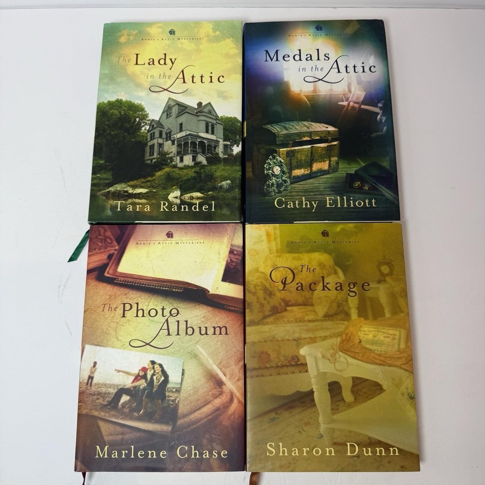 Annie's Attic Mysteries Hardcover Lot of 4 Christian Mystery Fiction‎ Books
